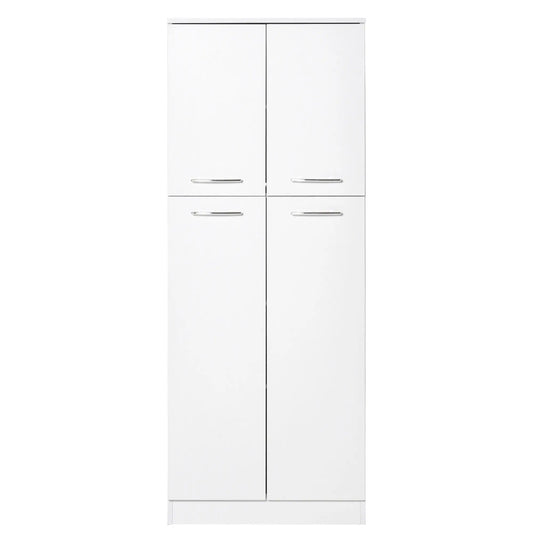 61" Pantry Cabinet, Kitchen Pantry Storage Cabinet with 2 Doors and Adjustable Shelves, Freestanding Storage Cabinet Kitchen Pantry Cabinets White at Gallery Canada