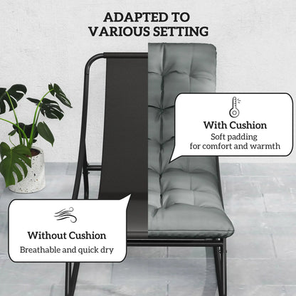 Outdoor Rocking Chair with Cushion, Steel Frame, Grey Outdoor Rocking Chairs at Gallery Canada