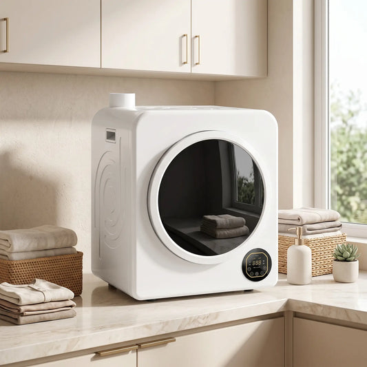 Clothes Dryer with 6 Drying Modes, Laundry Dryer with Stainless Steel Tub 18 lbs, White Dryer Machines White, Black at Gallery Canada