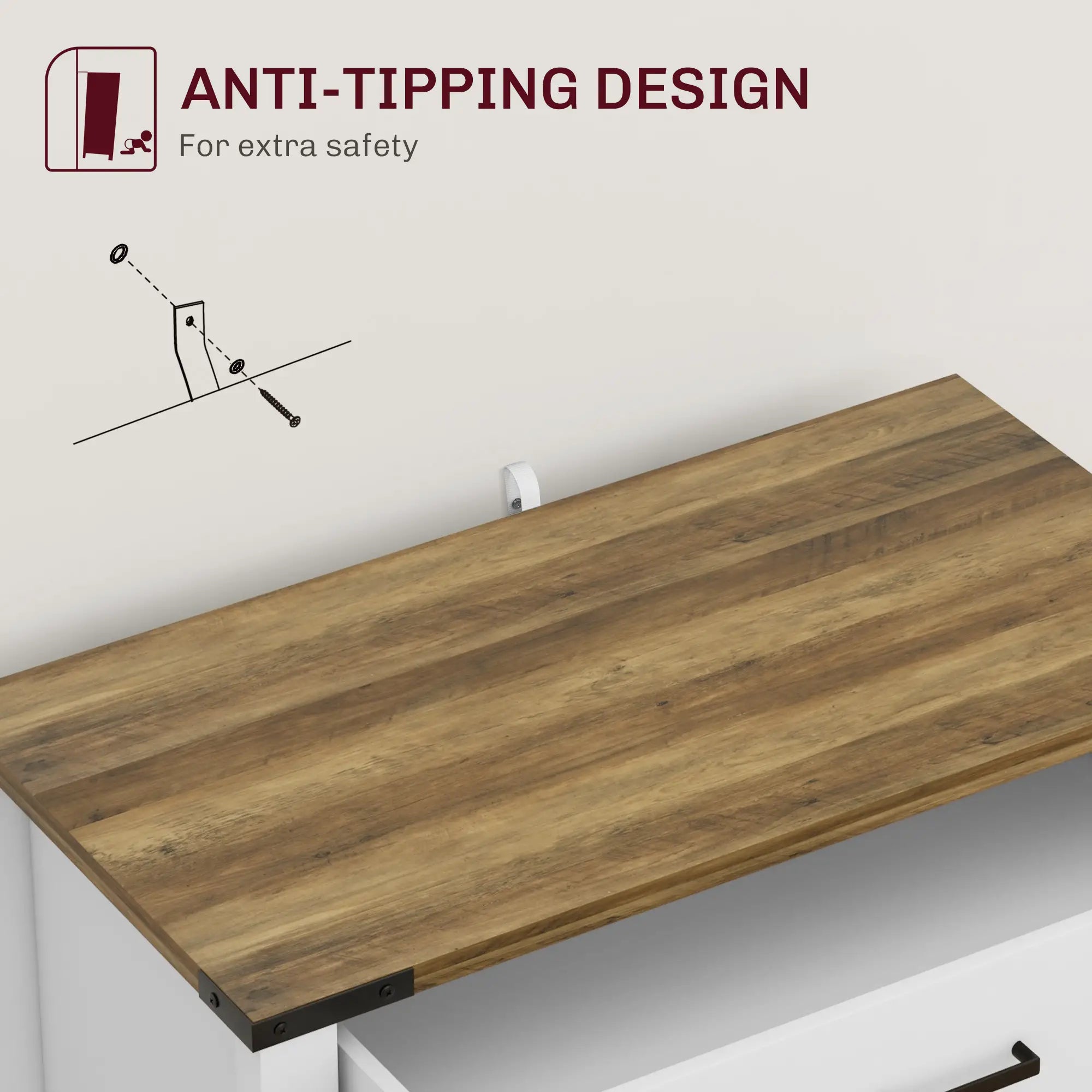 Farmhouse Buffet Cabinet, 1 Drawer, Storage Cabinet, Adjustable Shelf, White Bar Cabinets at Gallery Canada