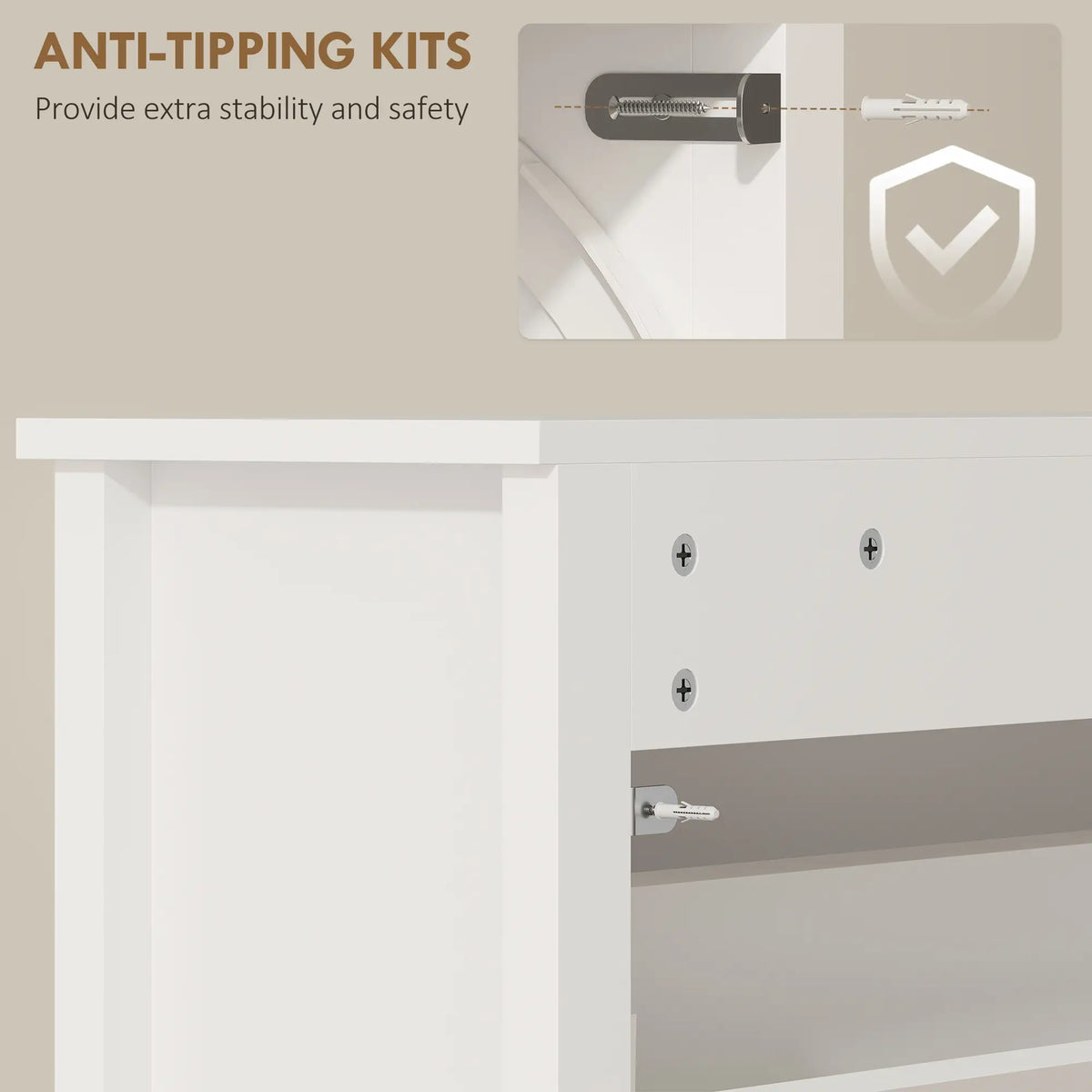 Slim Shoe Cabinet, 3 Flip Drawers, Adjustable Shelves, Holds 18 Pairs, White Shoe Storage Cabinets & Racks at Gallery Canada