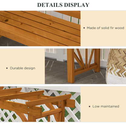 Wooden Patio Bench, Outdoor Bench for Plants, Brown Outdoor Benches at Gallery Canada