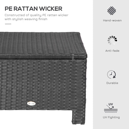 Patio Rattan Ottoman With Cushion, Outdoor Wicker Footrest, Metal Frame, White Patio Furniture Sets at Gallery Canada