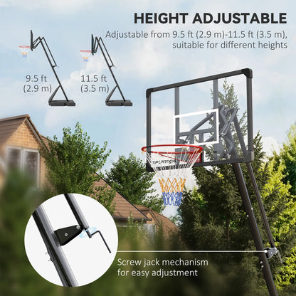 Portable Basketball Hoop and Stand with Backboard, 115.4"-137.8" Height Adjustable Basketball at Gallery Canada