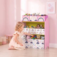 3-Tier Kids Storage Organizer, 6 Bins, Pink Baby & Kids Storage Multi Colour at Gallery Canada