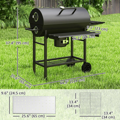 29 Inch Charcoal BBQ Grill With Foldable Table, Black Charcoal BBQ Grils at Gallery Canada