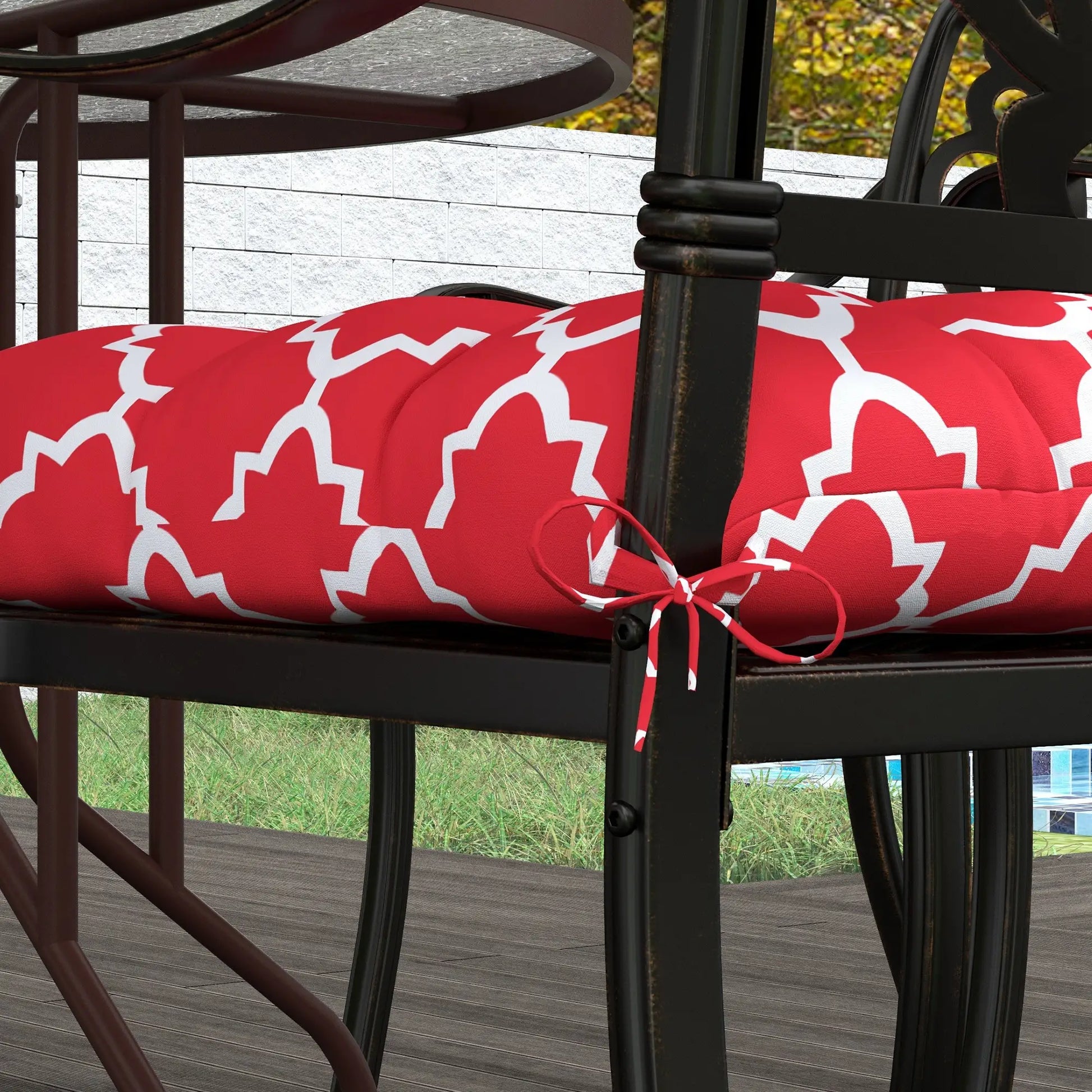 4-Piece Seat Cushion Pillows, Patio Chair Cushions with Ties, Indoor Outdoor Patio Chair Cushions at Gallery Canada