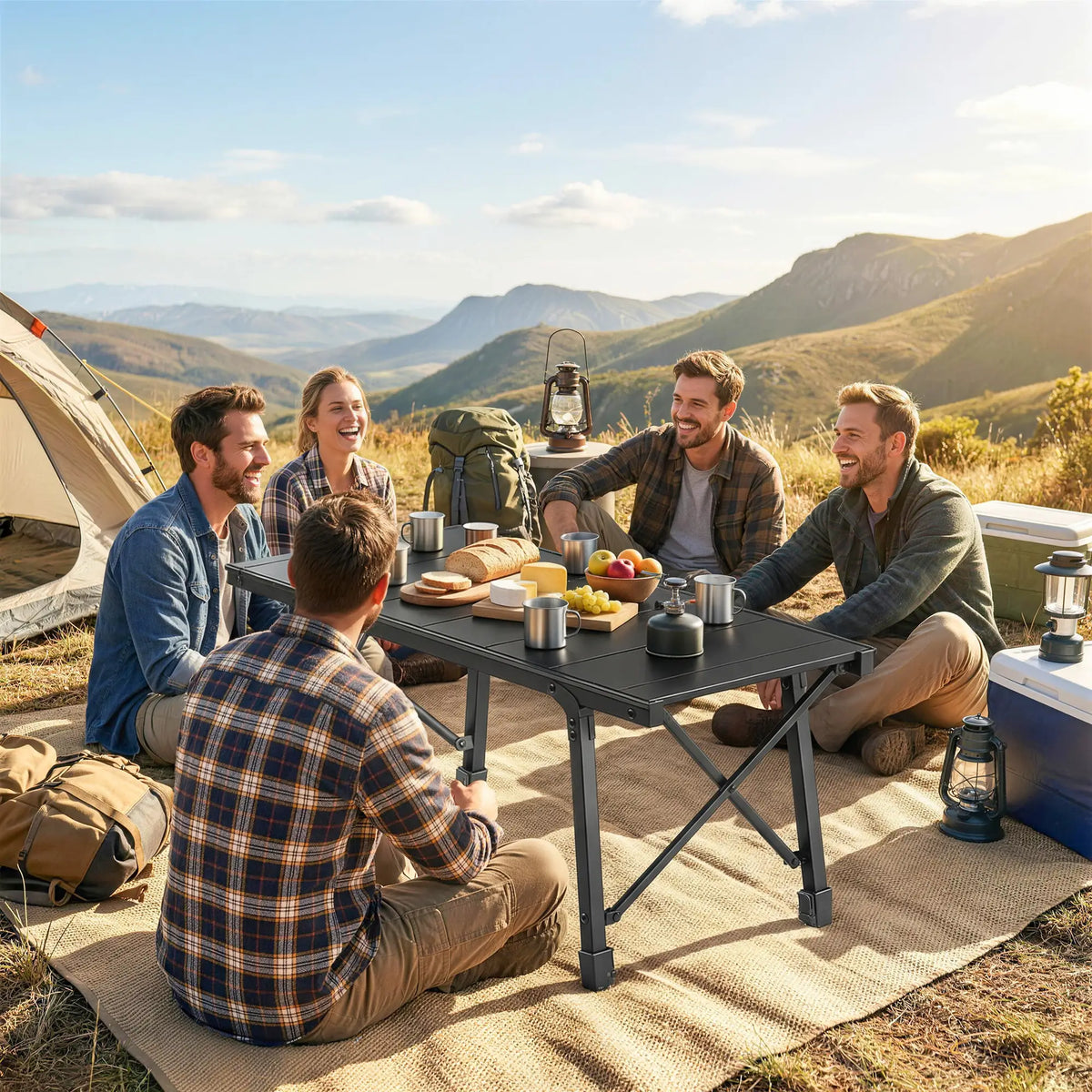 Heavy Duty Folding Picnic Table, Removable Plates, Non-Slip Feet Picnic Tables & Camping Chairs at Gallery Canada