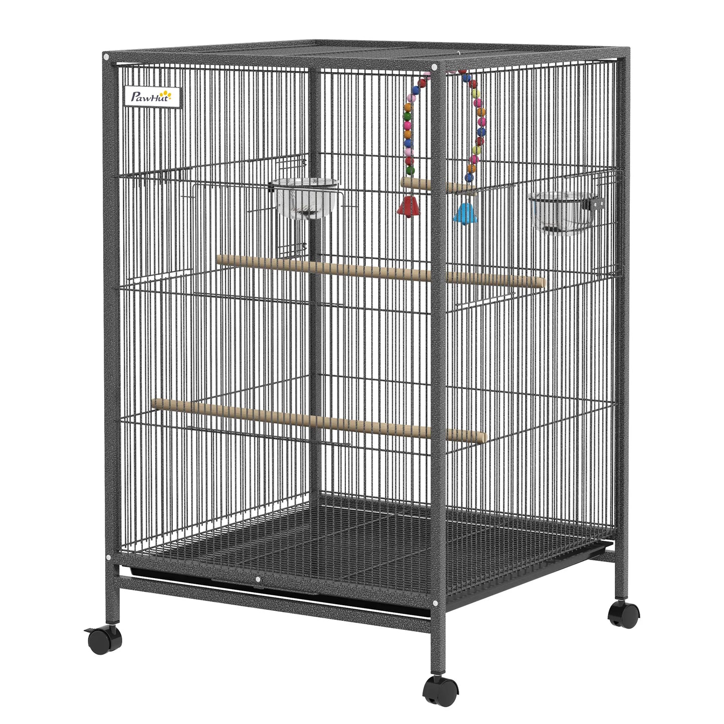 29" Bird Cage for Parrots, Lovebirds, Budgies, Finches, Flight Cage, Grey Bird Cages at Gallery Canada
