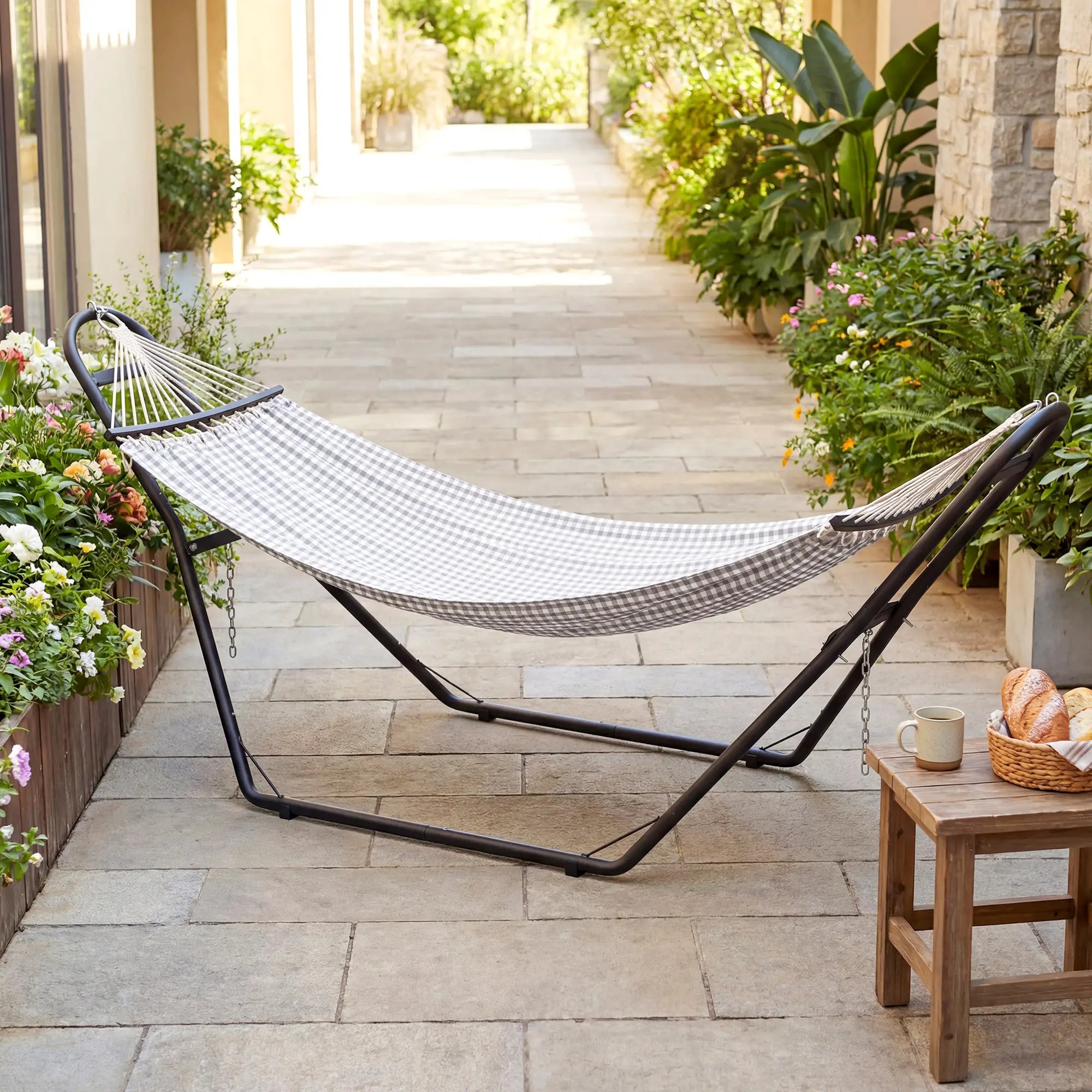 Steel Hammock Stand, Adjustable Height, 109.4