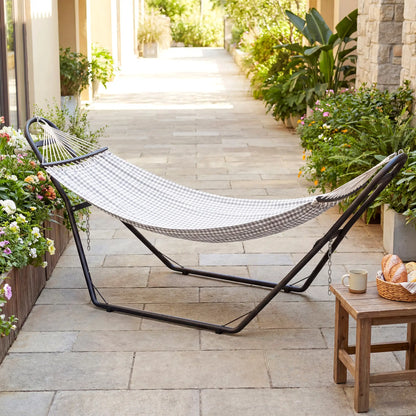 Steel Hammock Stand, Adjustable Height, 109.4", Black Hammock Stands at Gallery Canada
