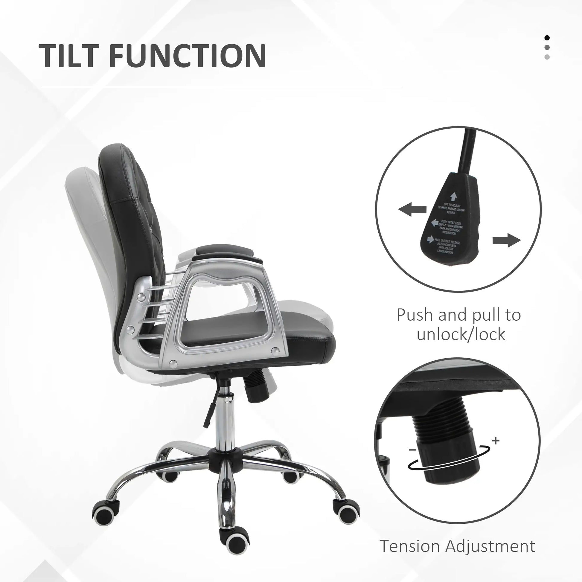Ergonomic Office Chair, Adjustable Height, Padded Seat, Black Executive & Manager Chairs at Gallery Canada