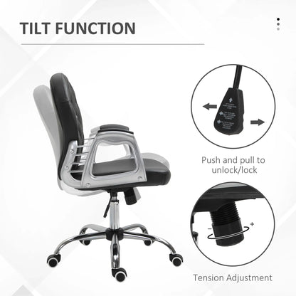 Ergonomic Office Chair, Adjustable Height, Padded Seat, Black Executive & Manager Chairs at Gallery Canada