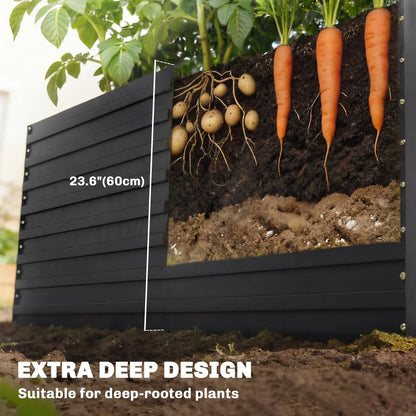 5' x 3' x 2' Galvanized Raised Garden Bed, Black Planter Box, Black Galvanized Planter Boxes at Gallery Canada