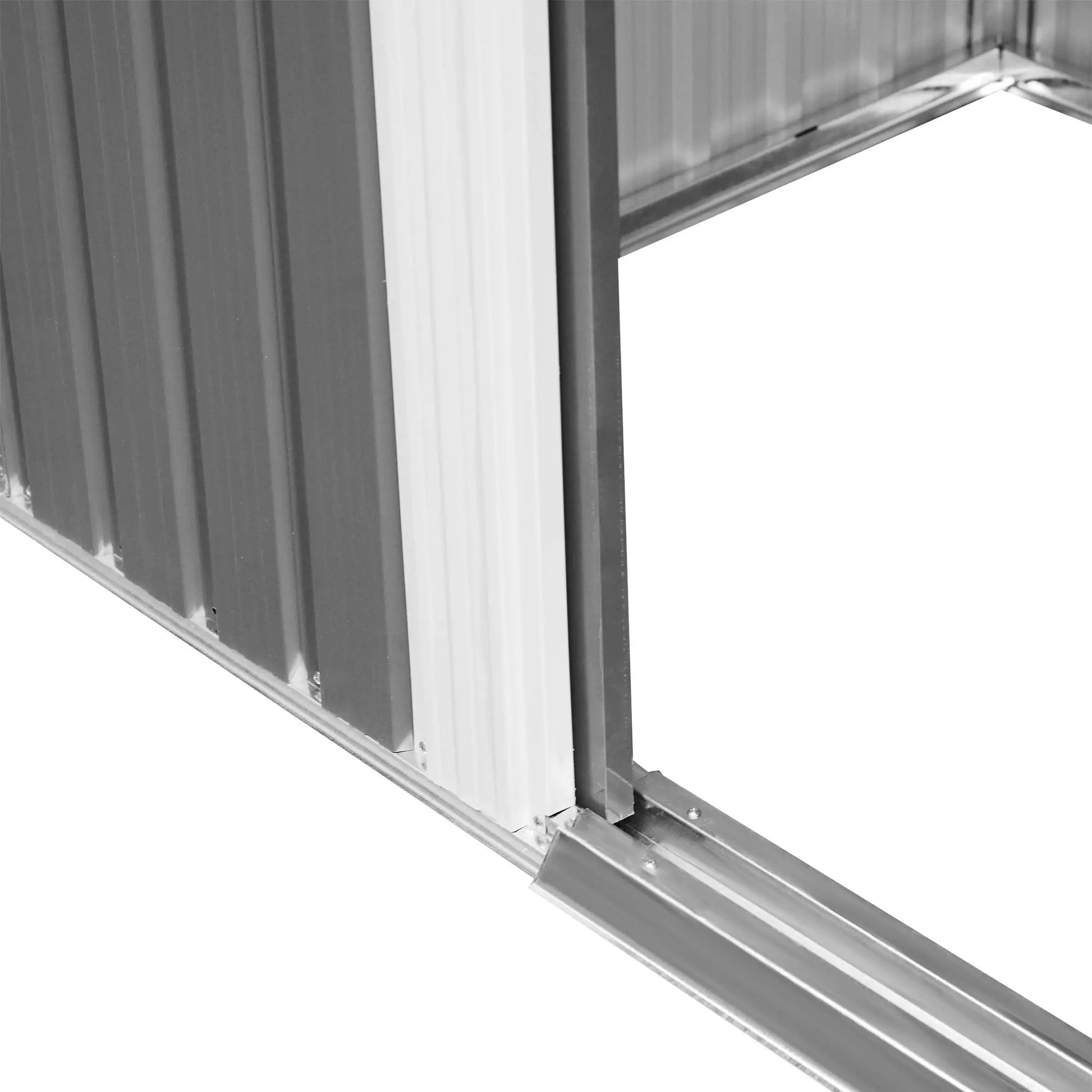 8.5' x 6' Metal Garden Shed, Utility Tool Storage, Grey Sheds at Gallery Canada