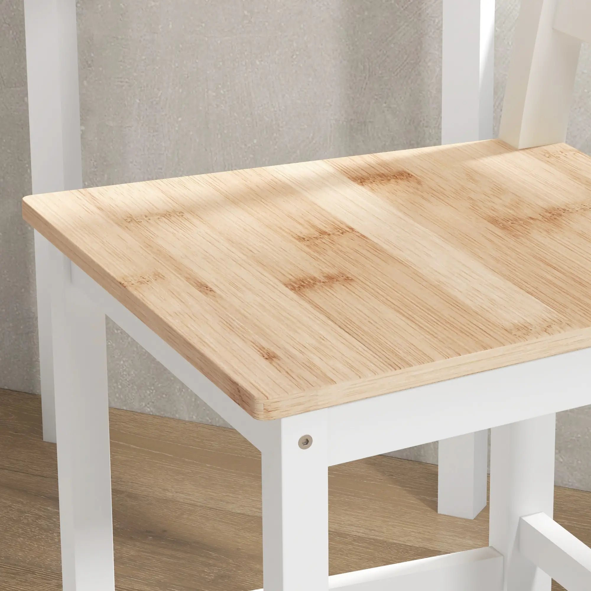 Counter Height Stools Set of 2, Farmhouse Bar Stools with Backs, Solid Wood Bar Stools at Gallery Canada