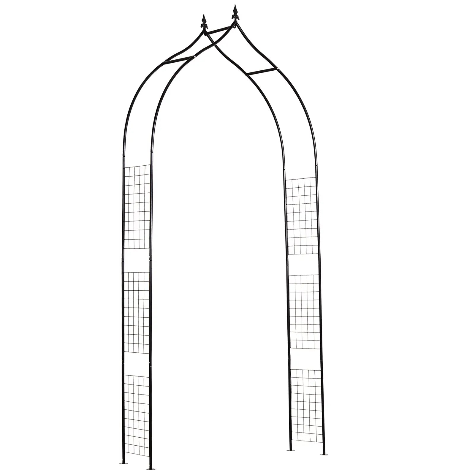 8FT Metal Garden Arch, Decorative Arbor Trellis for Plants, Black Garden Arches at Gallery Canada