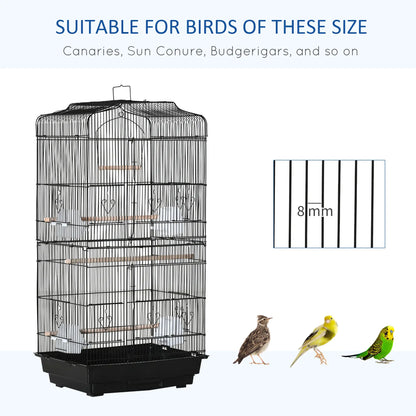 36" Bird Cage, Macaw Play House, Parrot Finch Flight Cage, Black Bird Cages at Gallery Canada