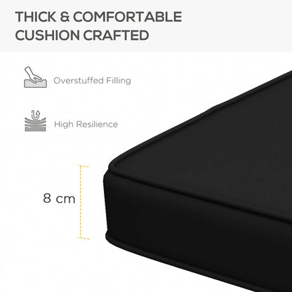 2-Seater Patio Bench Cushion, Outdoor Swing Replacement Pad, Black Patio Chair Cushions at Gallery Canada