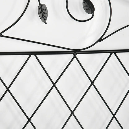 Metal Garden Fence Panels, Animal Barrier, Border Edging, 4 Pack, Wavey Vines Garden Fences at Gallery Canada