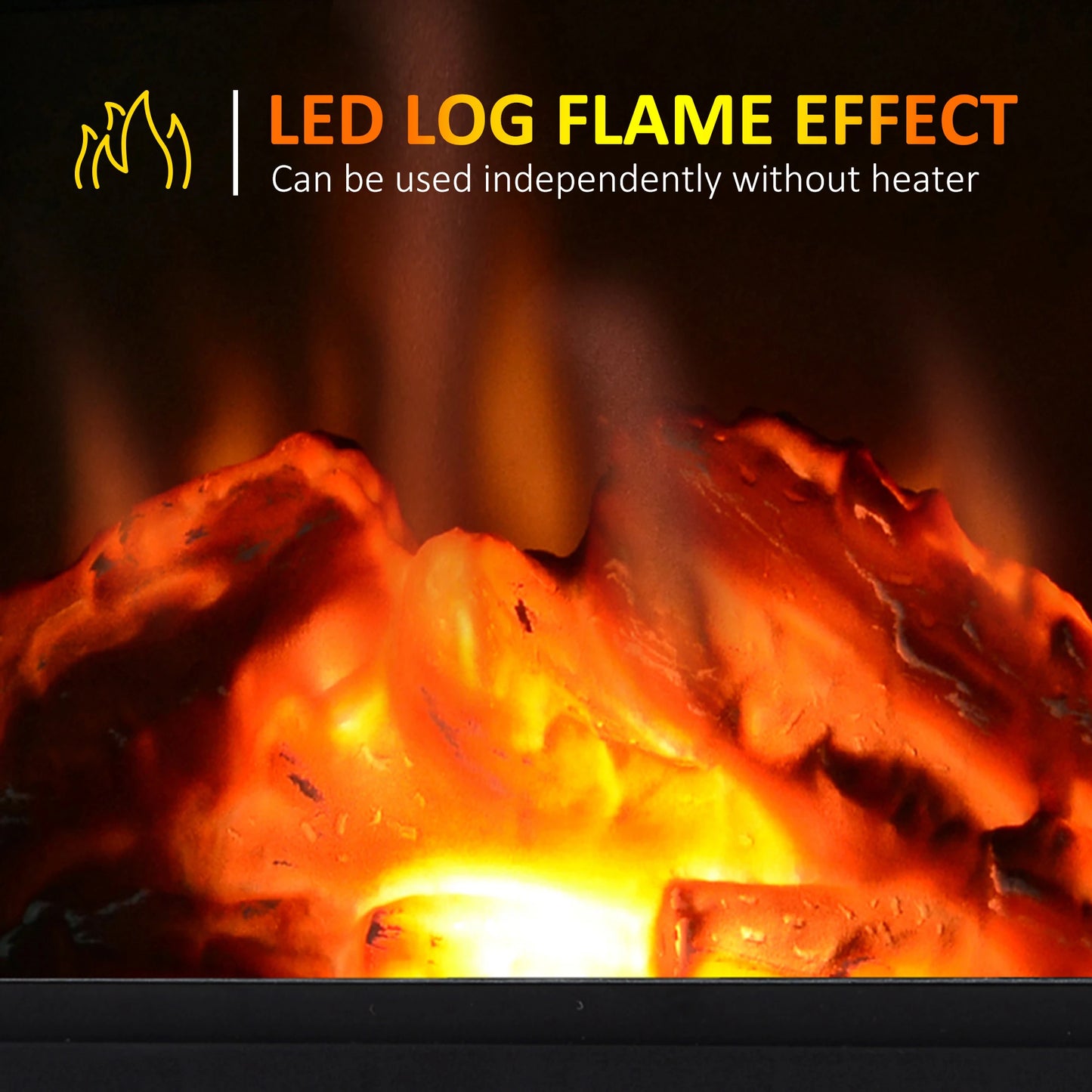 14" 1000W Mini Standing Electric Fireplace Heater, Black Electric Fireplaces at Gallery Canada