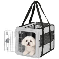 Sac de transport pour animaux à parois souples avec fenêtres en maille, sac de voyage pour chien pliable