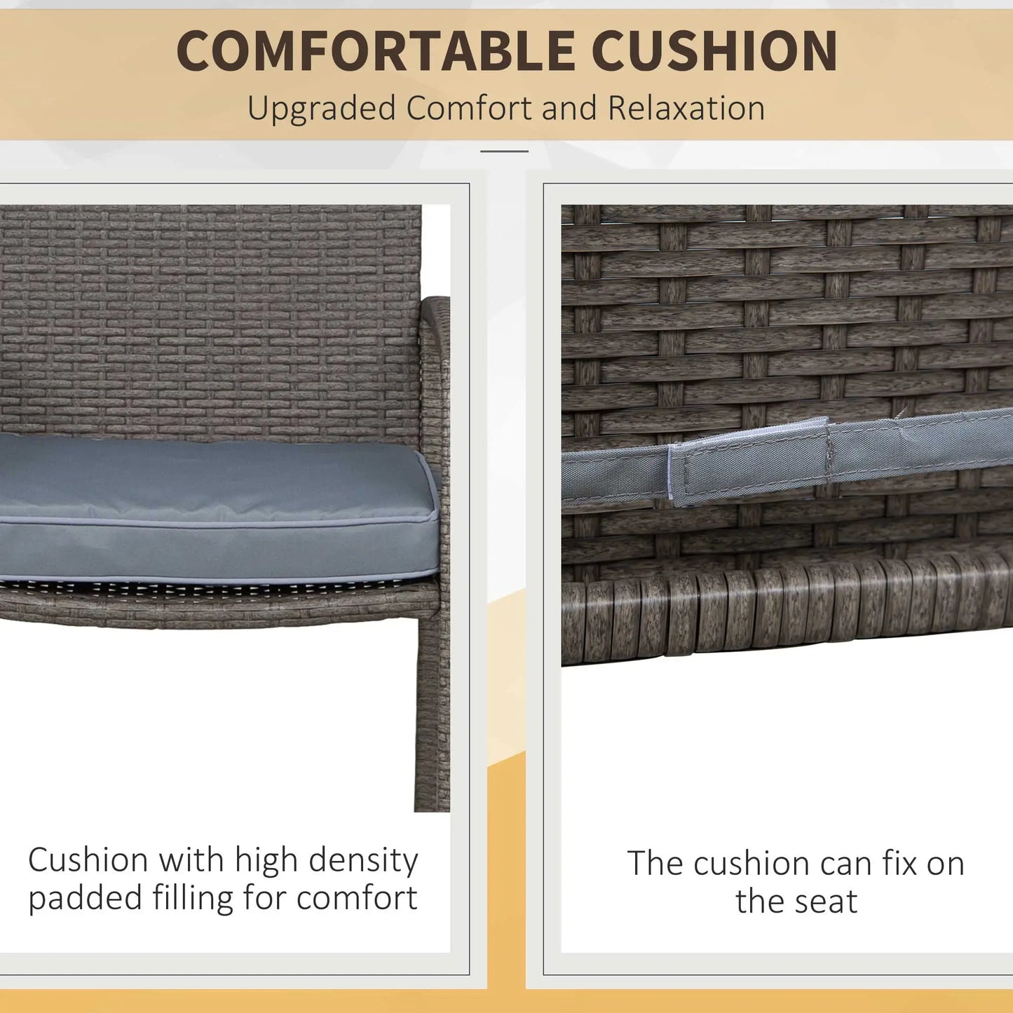 3-Piece Patio Bar Set, Wicker Bistro, PE Rattan Table and Stools, Grey Bistro Sets at Gallery Canada