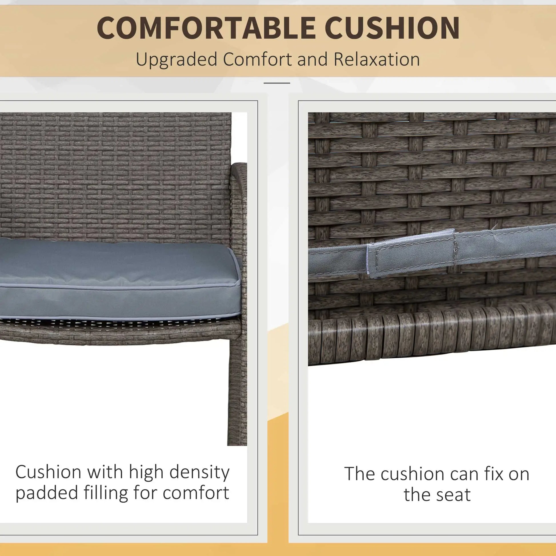 3-Piece Patio Bar Set, Wicker Bistro, PE Rattan Table and Stools, Grey Bistro Sets at Gallery Canada