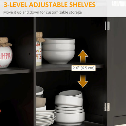 Kitchen Island with Drop Leaf, 2 Drawers, Adjustable Shelves, Black Kitchen Islands & Kitchen Carts at Gallery Canada