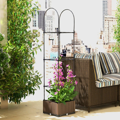 Raised Garden Bed, Tomato Planter Cage, Plastic Box with Trellis, Self-Watering, Drainage Holes Elevated Garden Beds at Gallery Canada