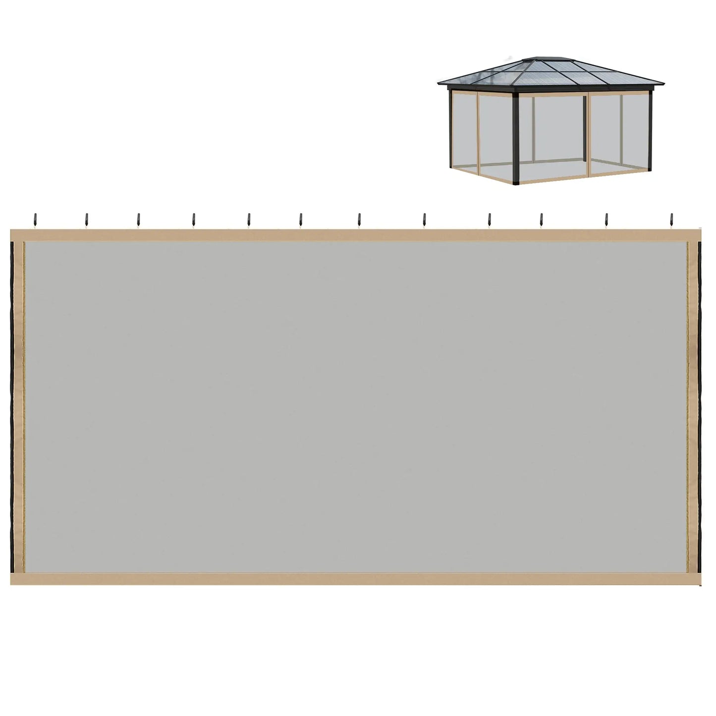Gazebo Replacement Mosquito Netting, 10' x 10', Black Gazebo Sidewalls at Gallery Canada