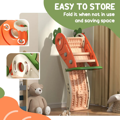 Foldable Toddler Slide, Basketball Hoop, Climber, 1-3 Years, Orange Gym Sets & Swings at Gallery Canada