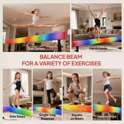 7.5ft Adjustable Gymnastics Balance Beam With Wheels, Training Equipment Gymnastics Mats at Gallery Canada