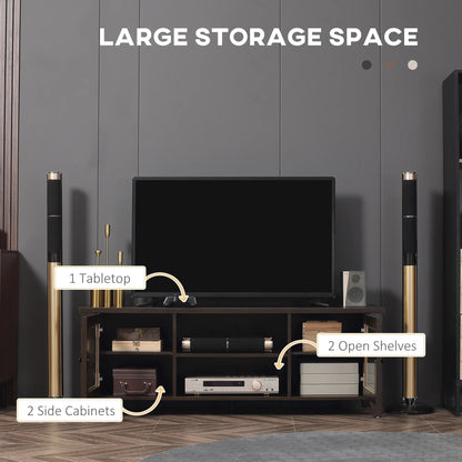 Fireplace TV Stand for 60 Inch TVs, Wood Cabinet with Storage Doors TV Stands at Gallery Canada