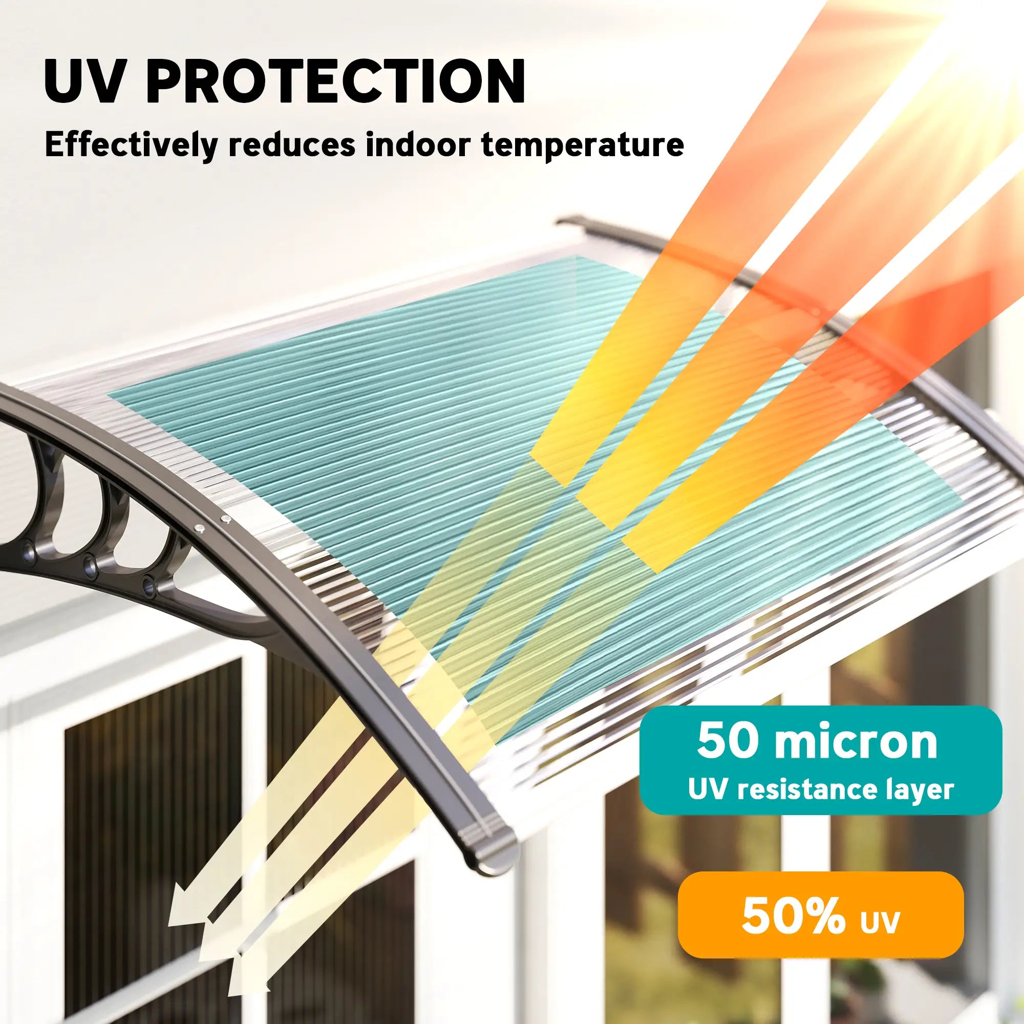 Polycarbonate Window Awning Canopy, 30
