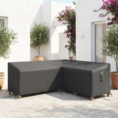 V-Shaped Patio Furniture Cover, Waterproof, 85" x 85", Black Patio Furniture Covers at Gallery Canada