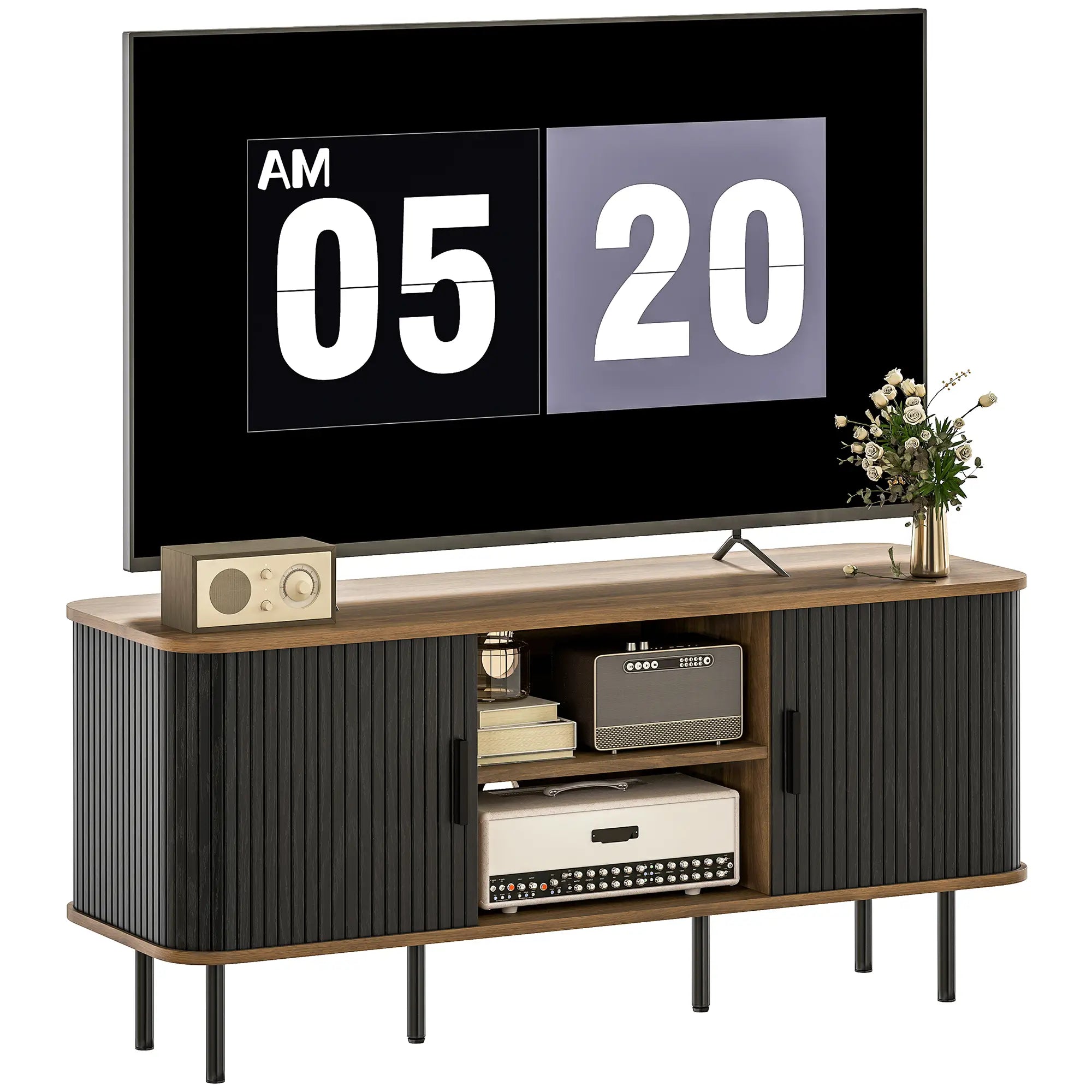 TV Stand for 55 Inches, Storage Shelves, Cabinets, Black TV Stands at Gallery Canada