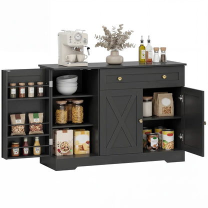 Sideboard Buffet Cabinet, Farmhouse Coffee Bar, Barn Doors, Black Bar Cabinets at Gallery Canada