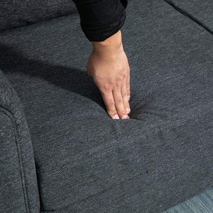 Vintage Loveseat, Upholstered Chenille 2 Seater Sofa, Dark Grey 2-Seater Sofas at Gallery Canada