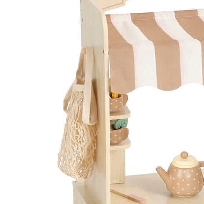 Ensemble de jeu d'épicerie en bois, 61 accessoires, nourriture jouet, caisse enregistreuse