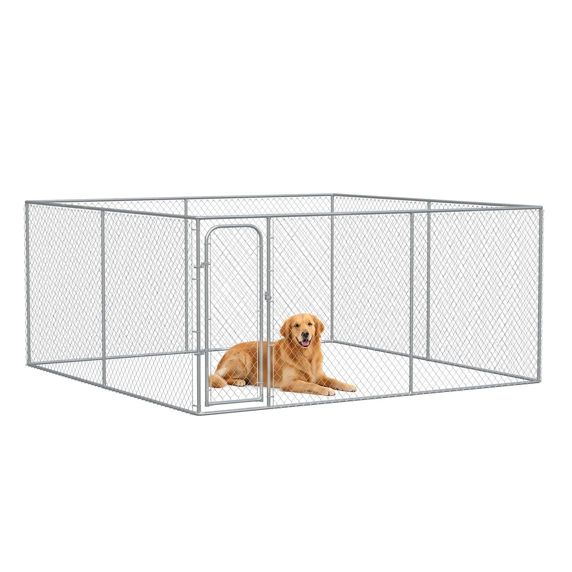 172.2 Sq. Ft. Dog Playpen, Galvanized Steel Frame, 13' L x 13' W x 5.9' H Houses, Kennels & Pens at Gallery Canada