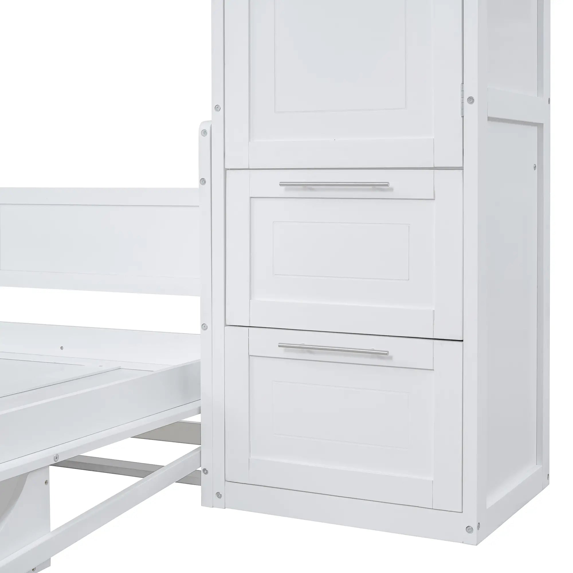 Murphy Bed with Closet, Drawers, 107.5
