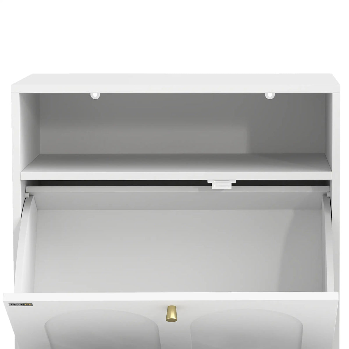 Dog Feeding Station, Food Storage Cabinet, 2 Elevated Bowls, White, White Dog Bowls at Gallery Canada