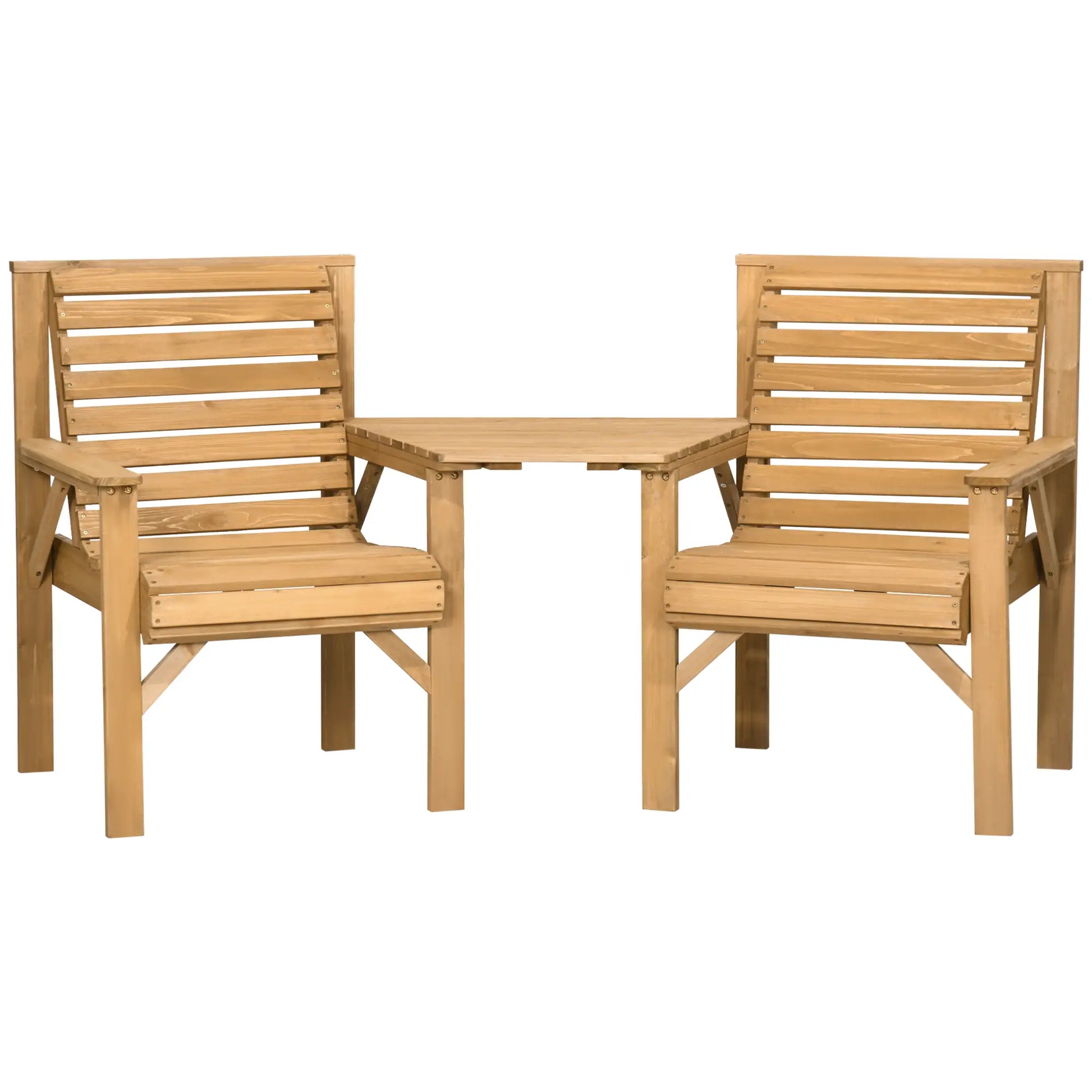 3Pcs Outdoor Bench Set, Backyard, Balcony, Light Brown Outdoor Benches Light Brown at Gallery Canada
