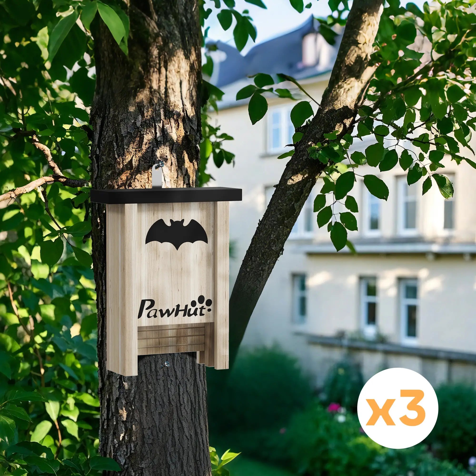 Wooden Bat Boxes, 18 x 6 x 22.5 cm, Attract Bats, Easy Hang Houses & Habitats at Gallery Canada