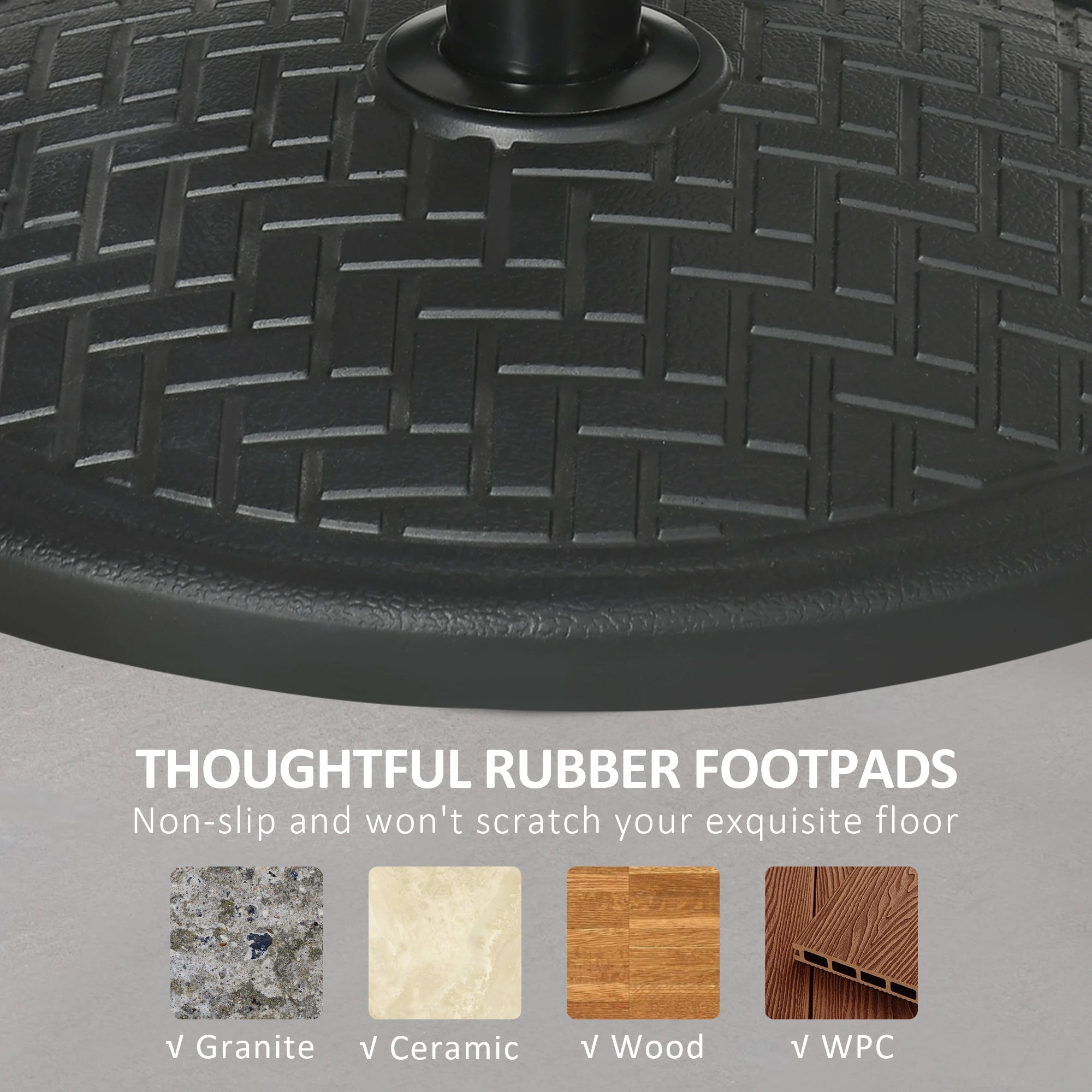 31lbs Concrete Umbrella Base, Round Outdoor Stand, Black Umbrella Bases at Gallery Canada
