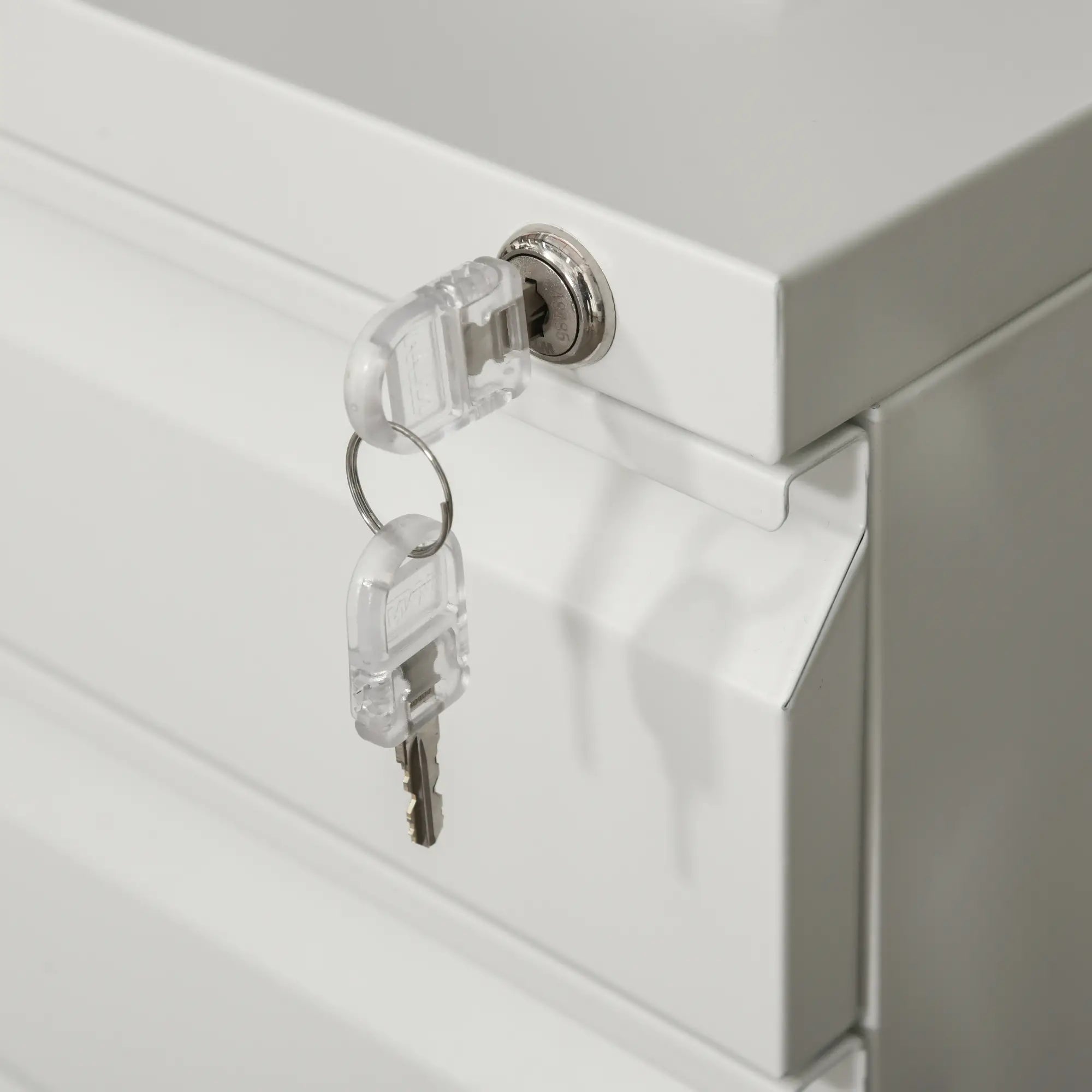 3 Drawer Lockable Filing Cabinet on Wheels, Legal Letter A4 Files, White Office Cabinets & Cupboards at Gallery Canada