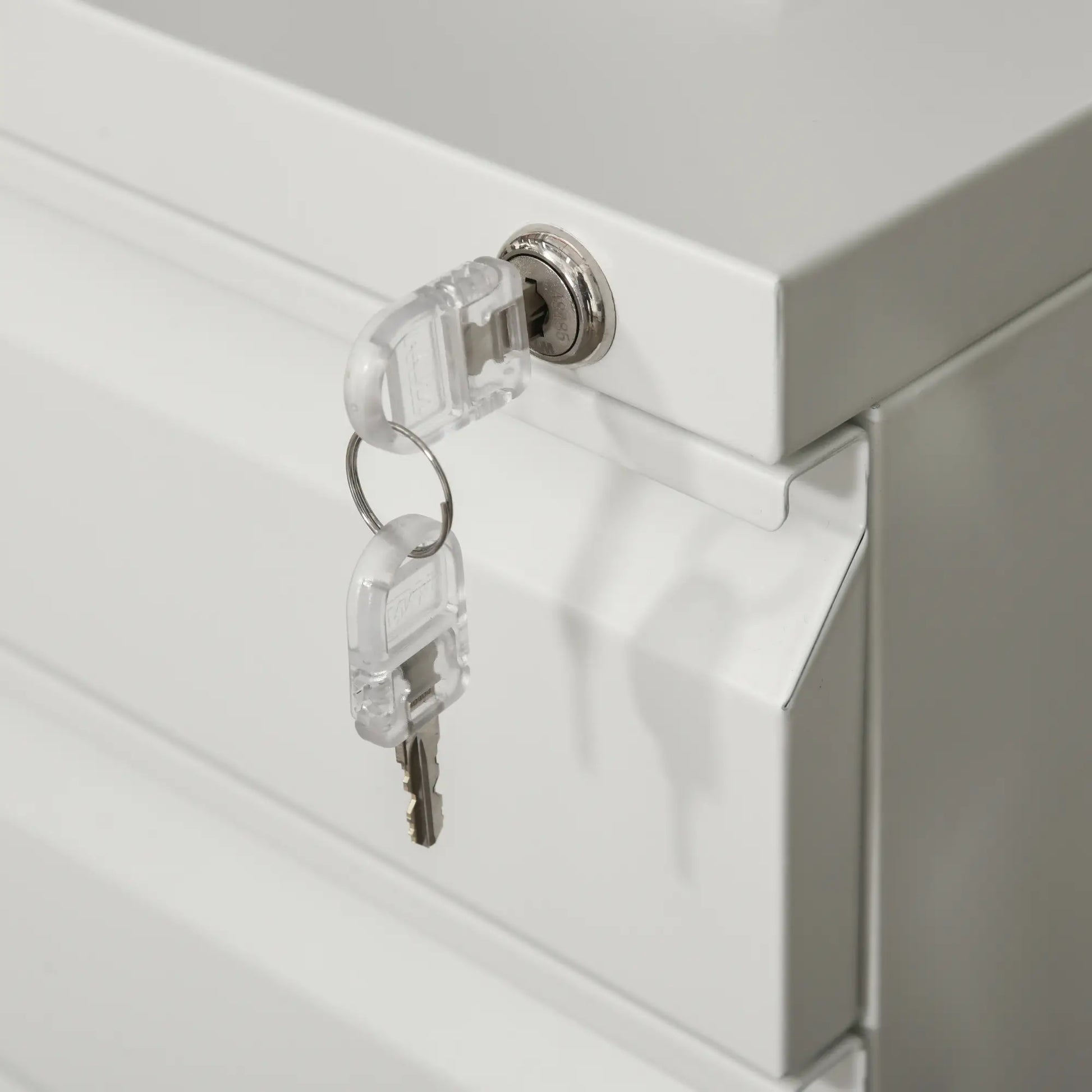 3 Drawer Lockable Filing Cabinet on Wheels, Legal Letter A4 Files, White Office Cabinets & Cupboards at Gallery Canada