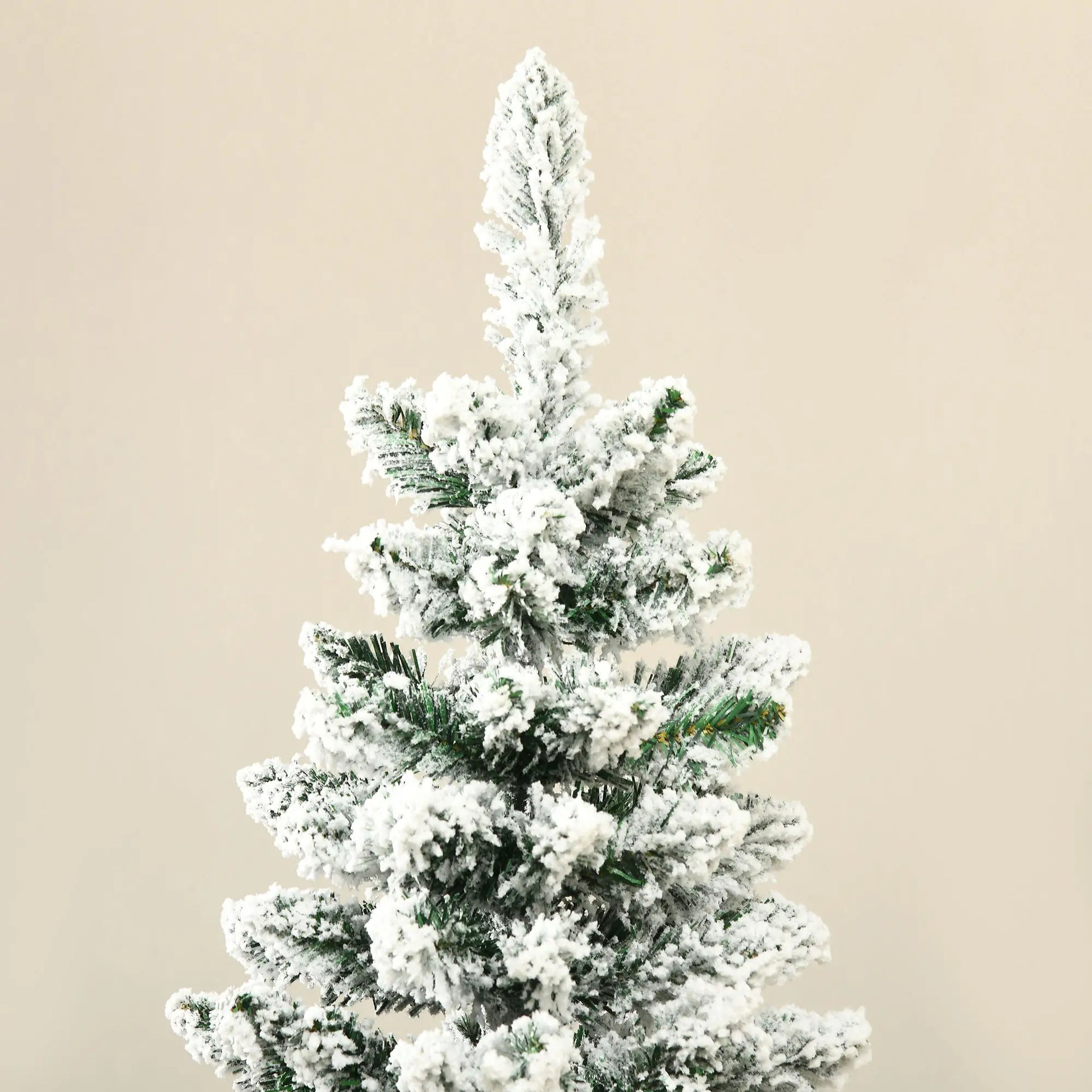 6ft Pencil Artificial Christmas Tree, Snow Flocked Branches, Green Artificial Christmas Trees at Gallery Canada
