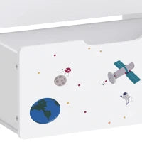 Bibliothèque pour enfants à 3 niveaux, tiroir mobile, de 3 à 8 ans, blanc